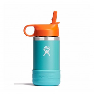 Hydro Flask 12 oz Kids Wide Mouth w/ Straw Cap Seaspray | 17396BLWM