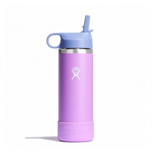 Hydro Flask 18 oz Kids Wide Mouth w/ Straw Cap Anemone | 85274QAGV