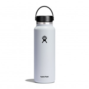 Hydro Flask 20 oz Larghe Mouth Bianche | 95782CZRT