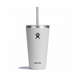 Hydro Flask 28 oz All Around™ Tumbler with Straw Lid Bianche | 75190FIQY