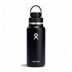 Hydro Flask 32 oz Wide Mouth with Flex Chug Cap Nere | 94532VONZ