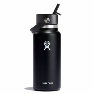 Hydro Flask 32 oz Wide Mouth with Flex Straw Cap Nere | 75864JUTM