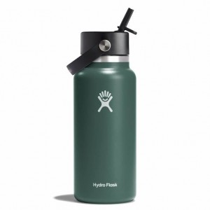Hydro Flask 32 oz Wide Mouth with Flex Straw Cap Fir | 89621VZEK