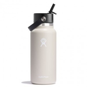 Hydro Flask 32 oz Wide Mouth with Flex Straw Cap Oat | 65930XYIO