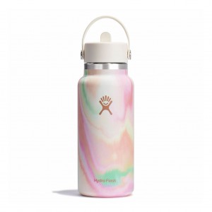 Hydro Flask 32 oz Wide Mouth with Flex Straw Cap Sugar Crush | 68049BFUM