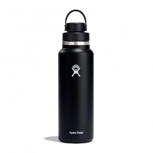 Hydro Flask 40 oz Wide Mouth with Flex Chug Cap Nere | 90342QWTD