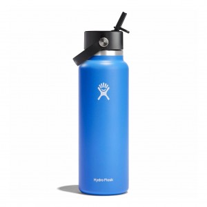 Hydro Flask 40 oz Wide Mouth with Flex Straw Cap Cascade | 36087UOJT