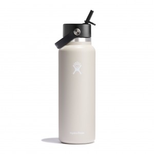 Hydro Flask 40 oz Wide Mouth with Flex Straw Cap Oat | 57024NHSO